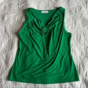 Calvin Klein Sleeveless Top. Kelly Green. Petite L.
